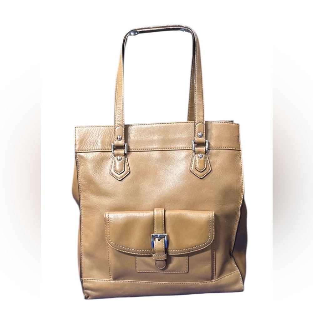 Coach Tan Leather Tote Bag - Picture 3 of 7